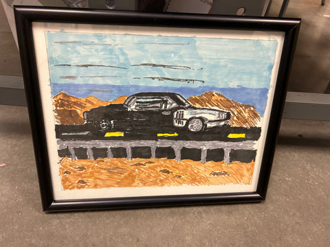 CJ T. 14x18 (Framed) Midnight Car