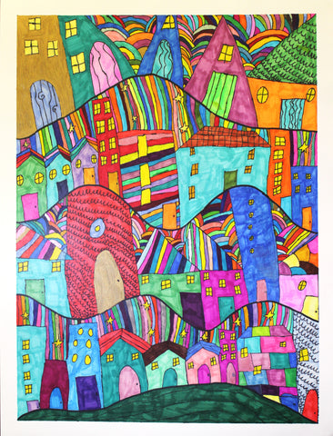 Kristin A- City Of Color 18x24 Unframed