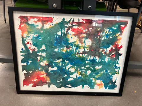 Vandi K. 22x28 (Framed) Spilled watercolors